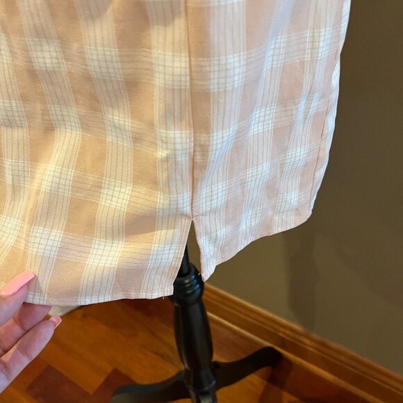 Women's BP Nordstrom, Peach/Salmon & White mini Sundress,Size Large - Picture 2 of 10